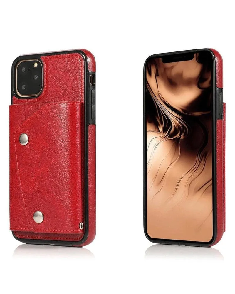 Exclusive Red Vegan Leather | Wallet Case  Limited Availability!