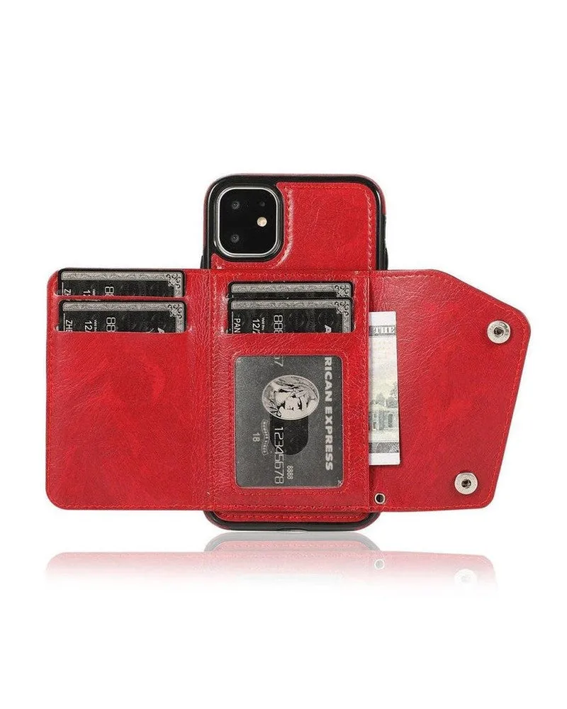 Exclusive Red Vegan Leather | Wallet Case  Limited Availability!