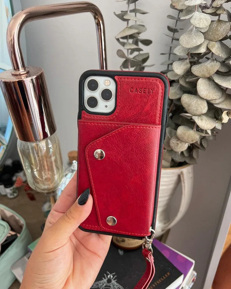 Exclusive Red Vegan Leather | Wallet Case  Limited Availability!
