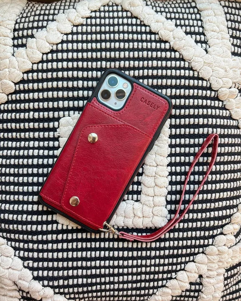 Exclusive Red Vegan Leather | Wallet Case  Limited Availability!