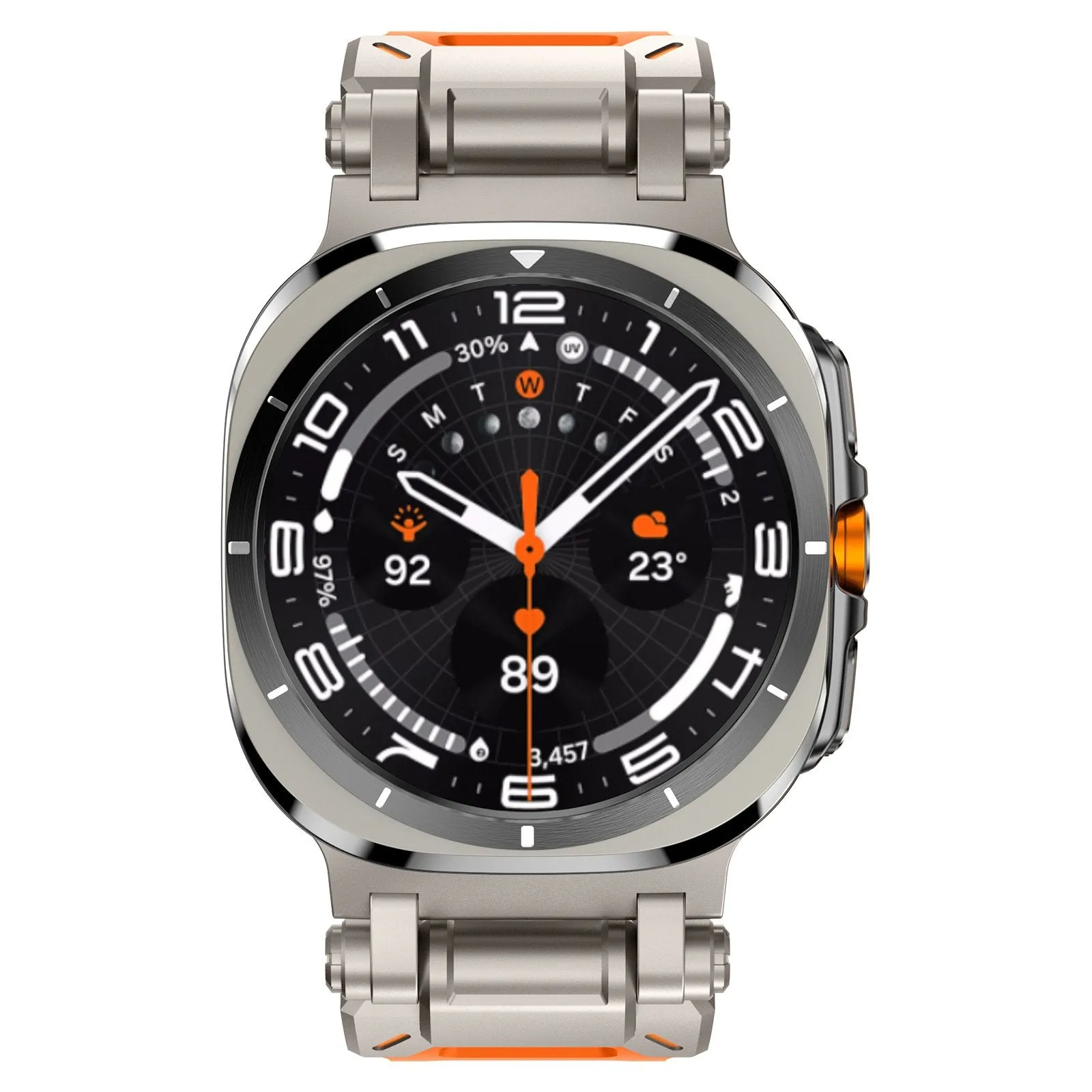 Exclusive Samsung Galaxy Watch Ultra 'Explorer' TPU Strap (Orange with Titanium)  Going Fast!