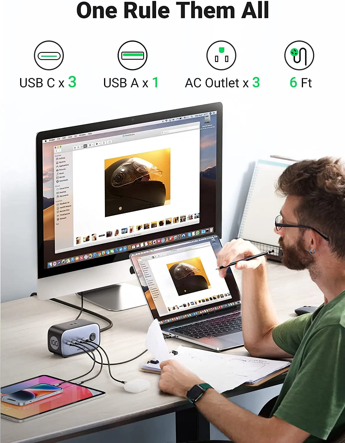 Exclusive UGREEN 100W USB C GaN Charging Station-7 Ports Desktop Charger  Today Only!