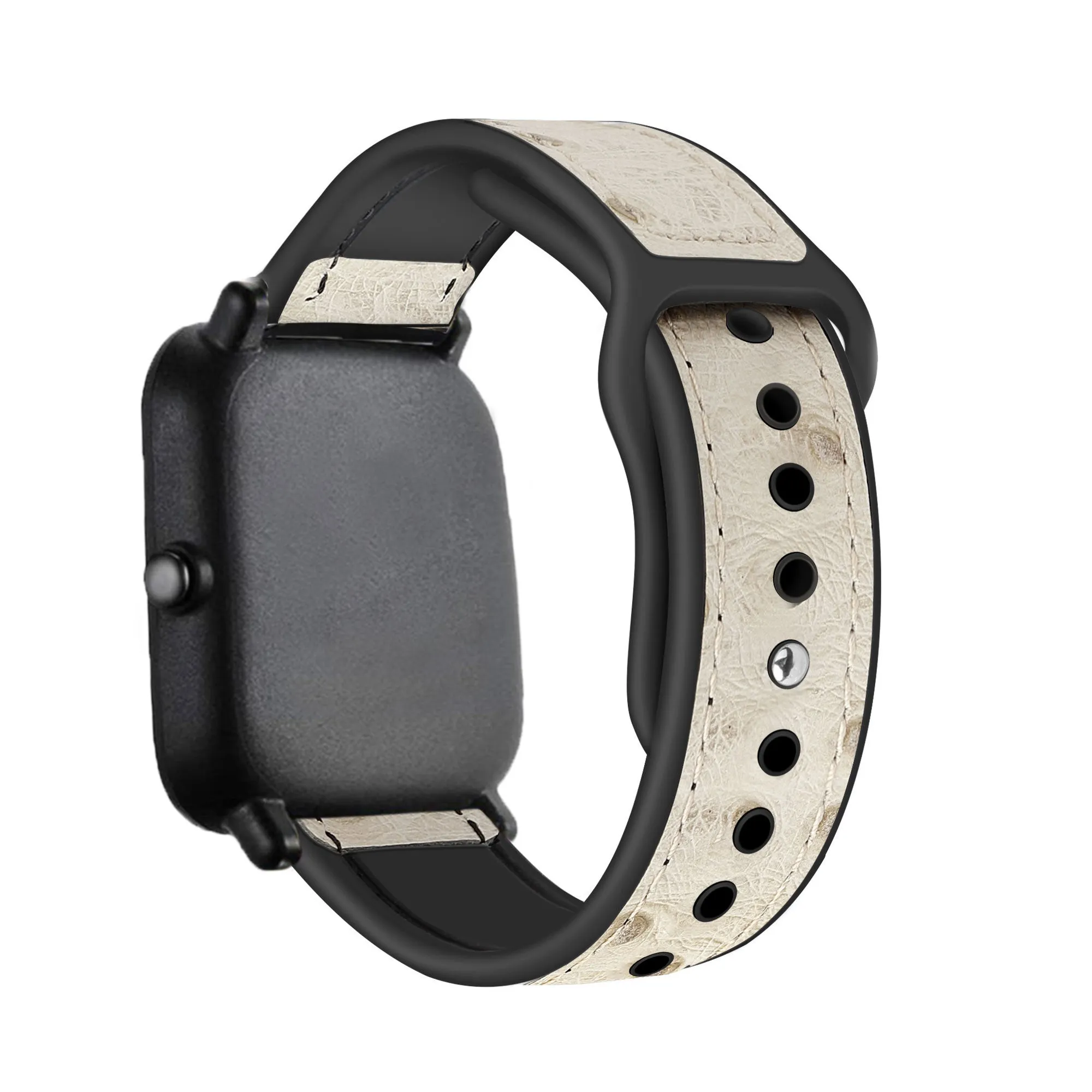 Exclusive Xiaomi Amazfit GTS 2 Hybrid Leather Strap (Sand White)  Stylish & Comfortable