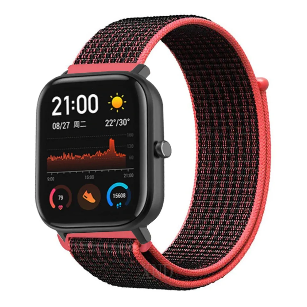 Exclusive Xiaomi Amazfit GTS Nylon Strap (Black/Coral)  Last Few Pieces!