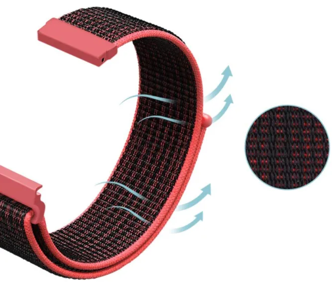 Exclusive Xiaomi Amazfit GTS Nylon Strap (Black/Coral)  Last Few Pieces!