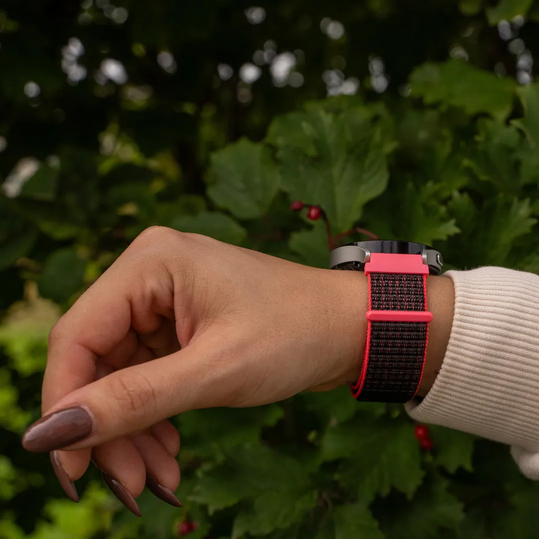 Exclusive Xiaomi Amazfit GTS Nylon Strap (Black/Coral)  Last Few Pieces!