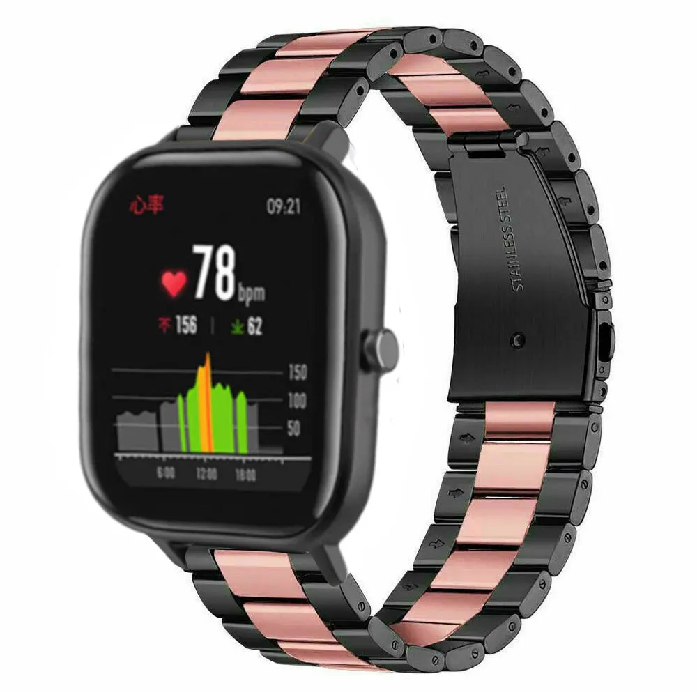 Exclusive Xiaomi Amazfit GTS Steel Strap (Black/Pink)  Limited Stock!