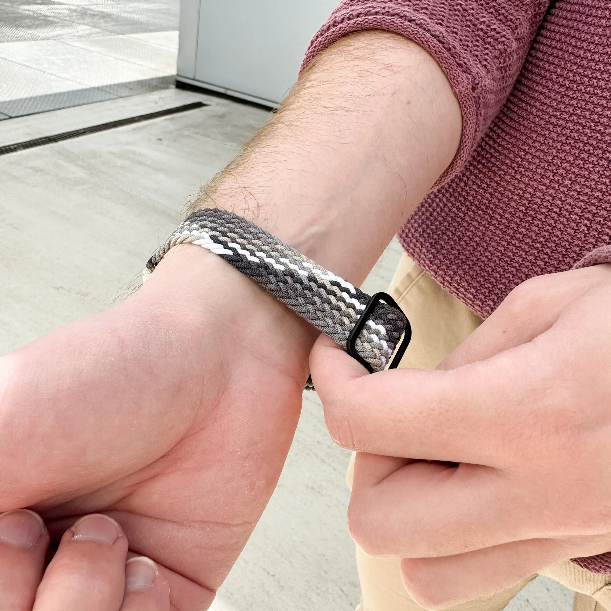 Exclusive Xiaomi Amazfit GTS Woven Nylon Strap (Black/White)  Dont Miss Out!