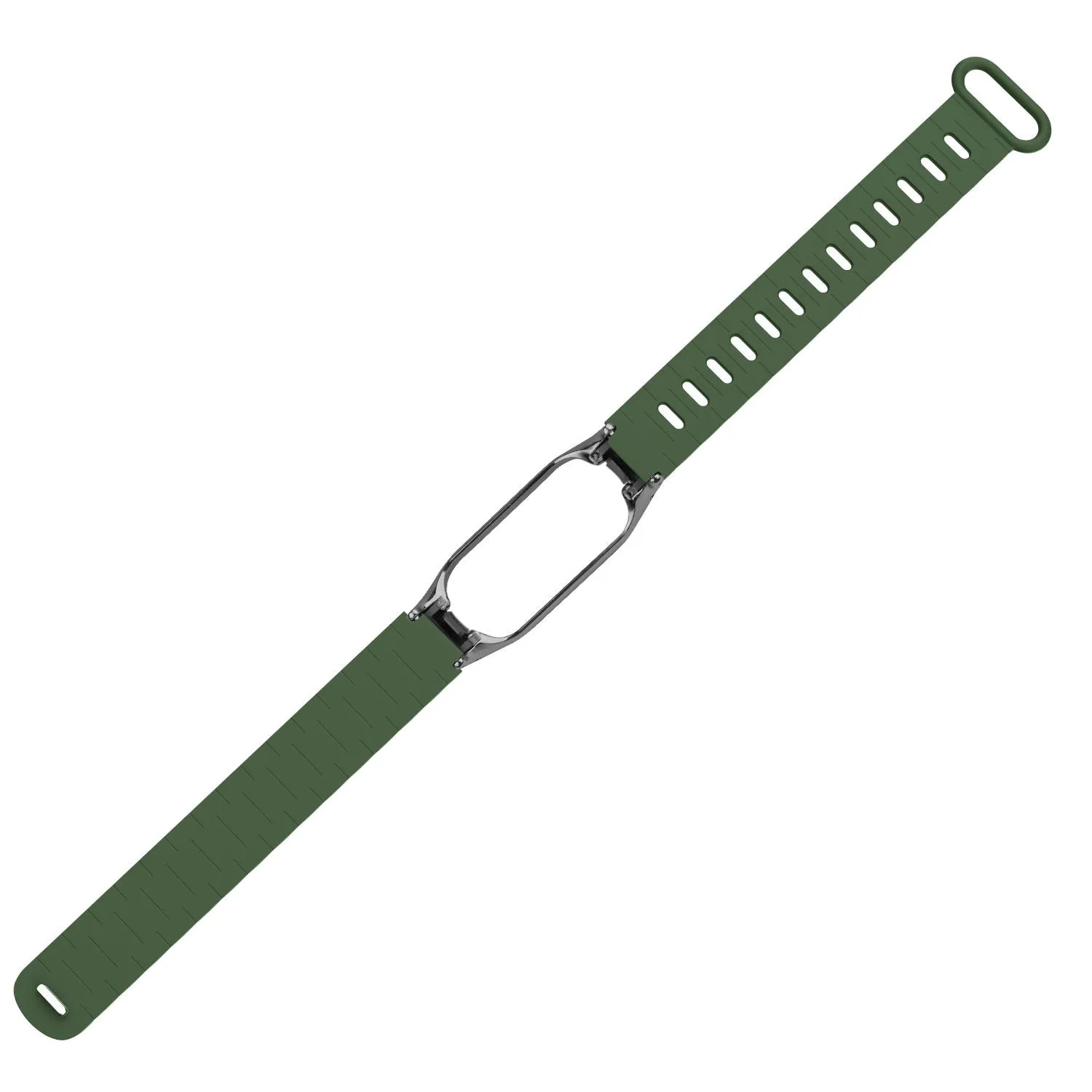 Exclusive Xiaomi Mi Band 7 TPU Strap with Frame (Army Green)  Today Only!
