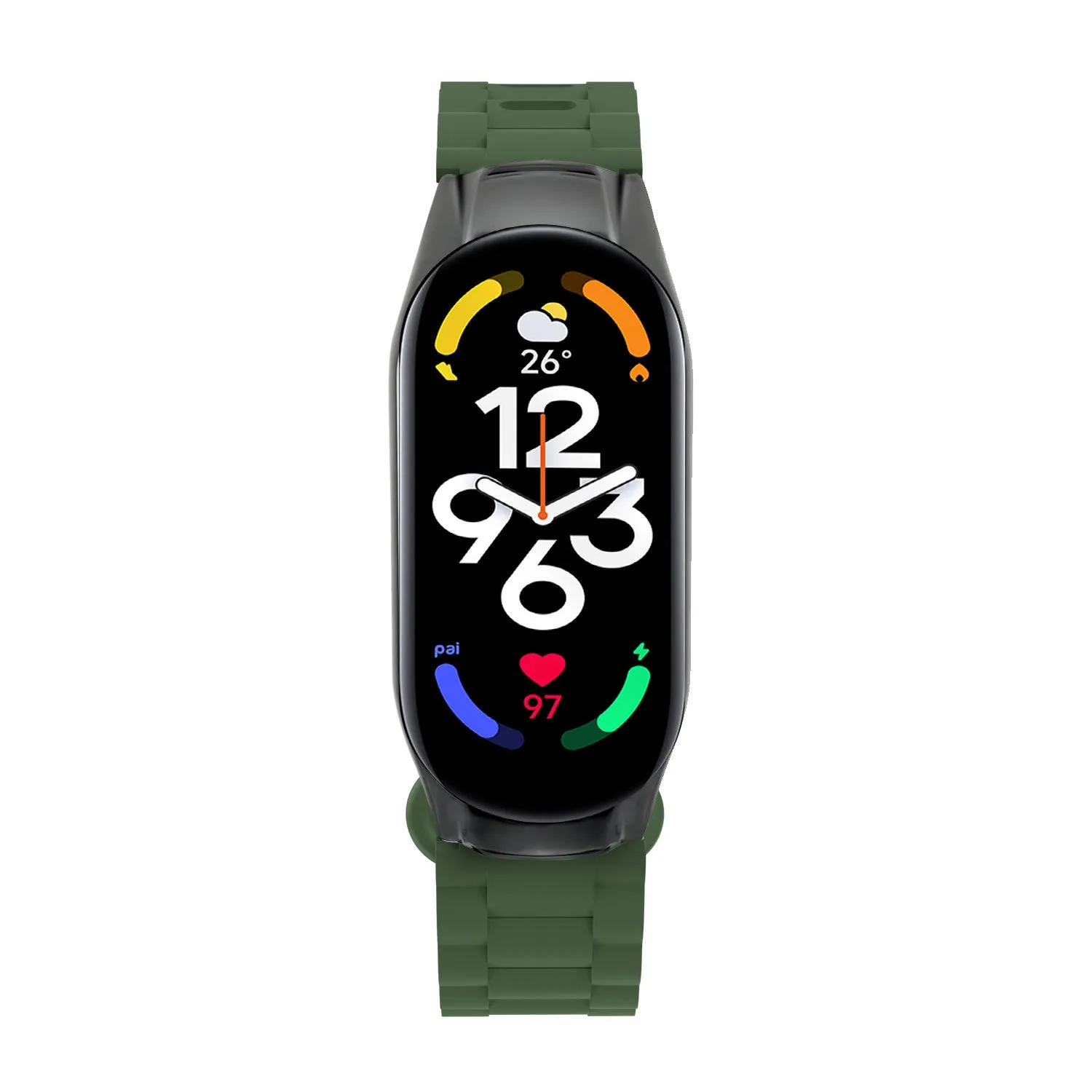 Exclusive Xiaomi Mi Band 7 TPU Strap with Frame (Army Green)  Today Only!