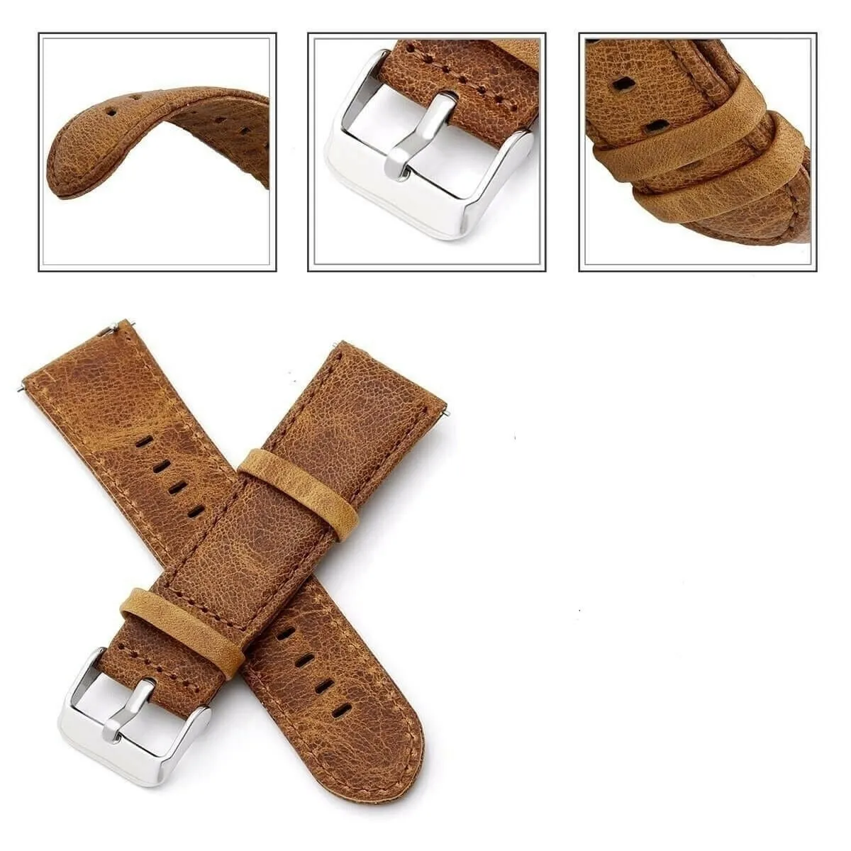 Final Few Amazfit GTS 2 Leather Strap (Brown)  Almost Gone!