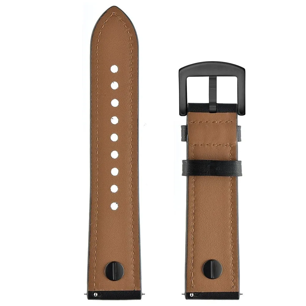Final Few Amazfit GTS 2 Leather Strap with Screw (Black)  Limited Availability!