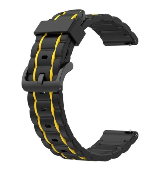 Final Few Amazfit GTS 2 Silicone Strap Tough (Black/Yellow)  Last Chance!