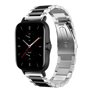 Final Few Amazfit GTS 2 Steel Strap (Silver/Black)  Dont Miss Out!