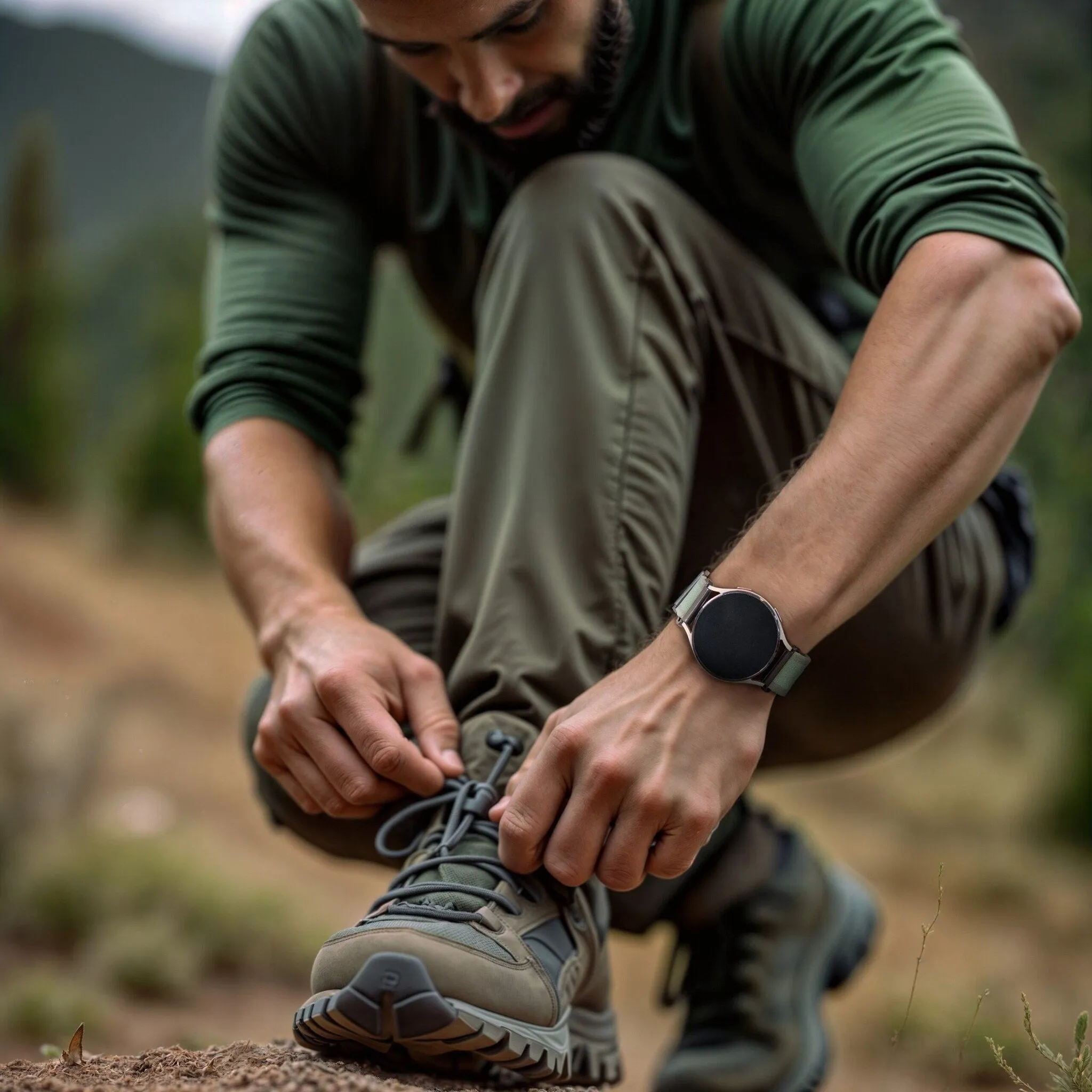 Final Few Amazfit GTS 4 (Mini) Outdoor Nylon Strap (Dark Green)  Limited Availability!