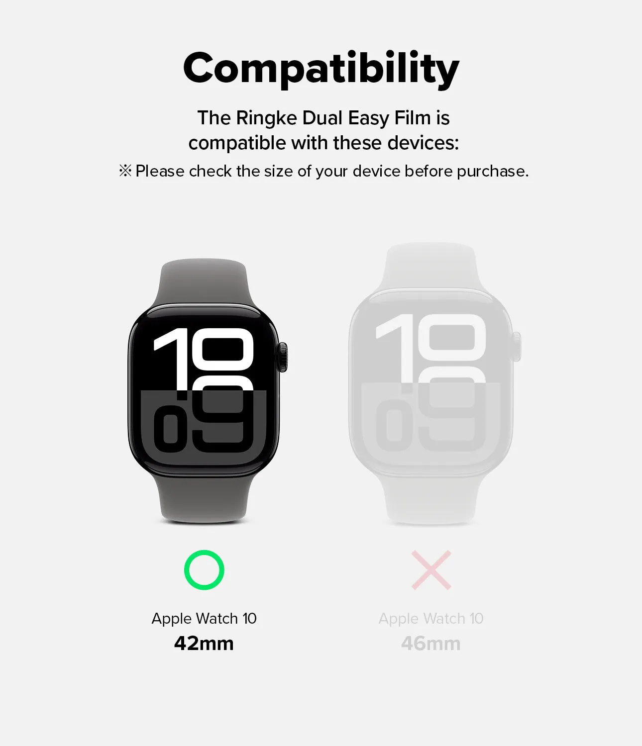 Final Few Apple Watch 10 (42mm) Screen Protector | Dual Easy Film  Stylish & Comfortable
