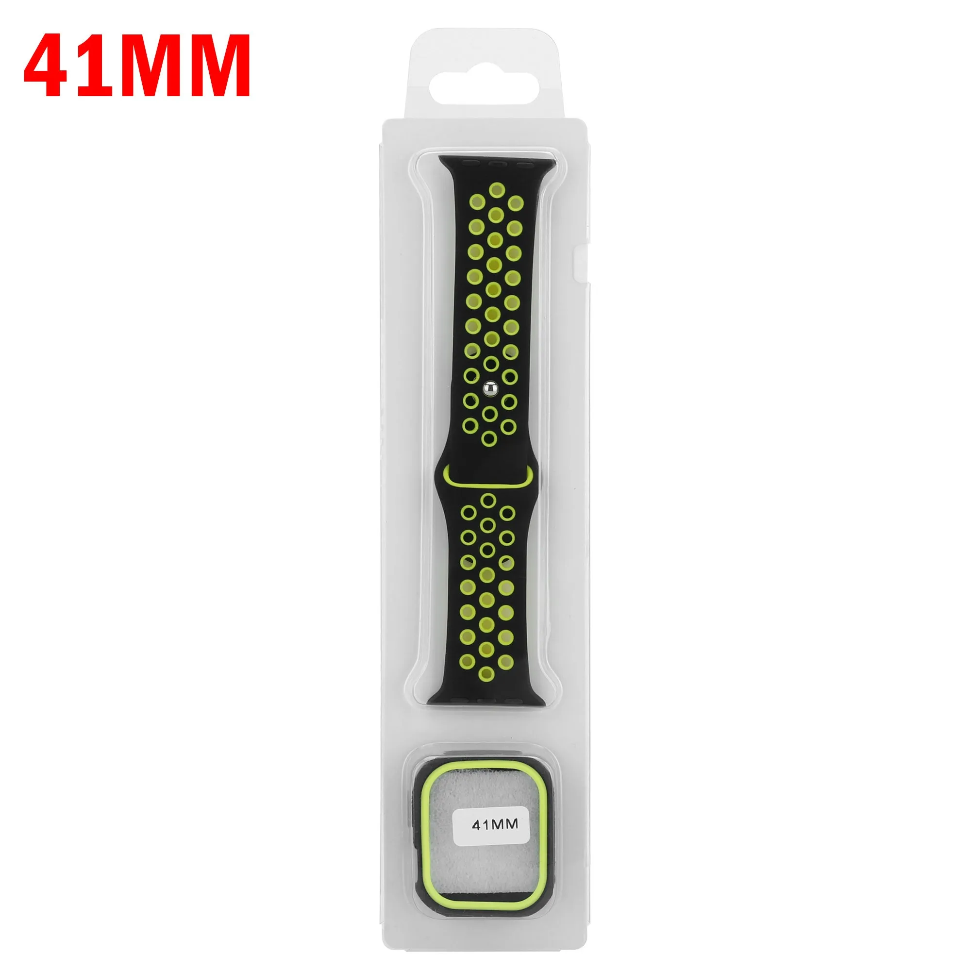 Final Few Apple Watch 7 Sport Strap   TPU Case (Black/Yellow)  Stylish & Comfortable