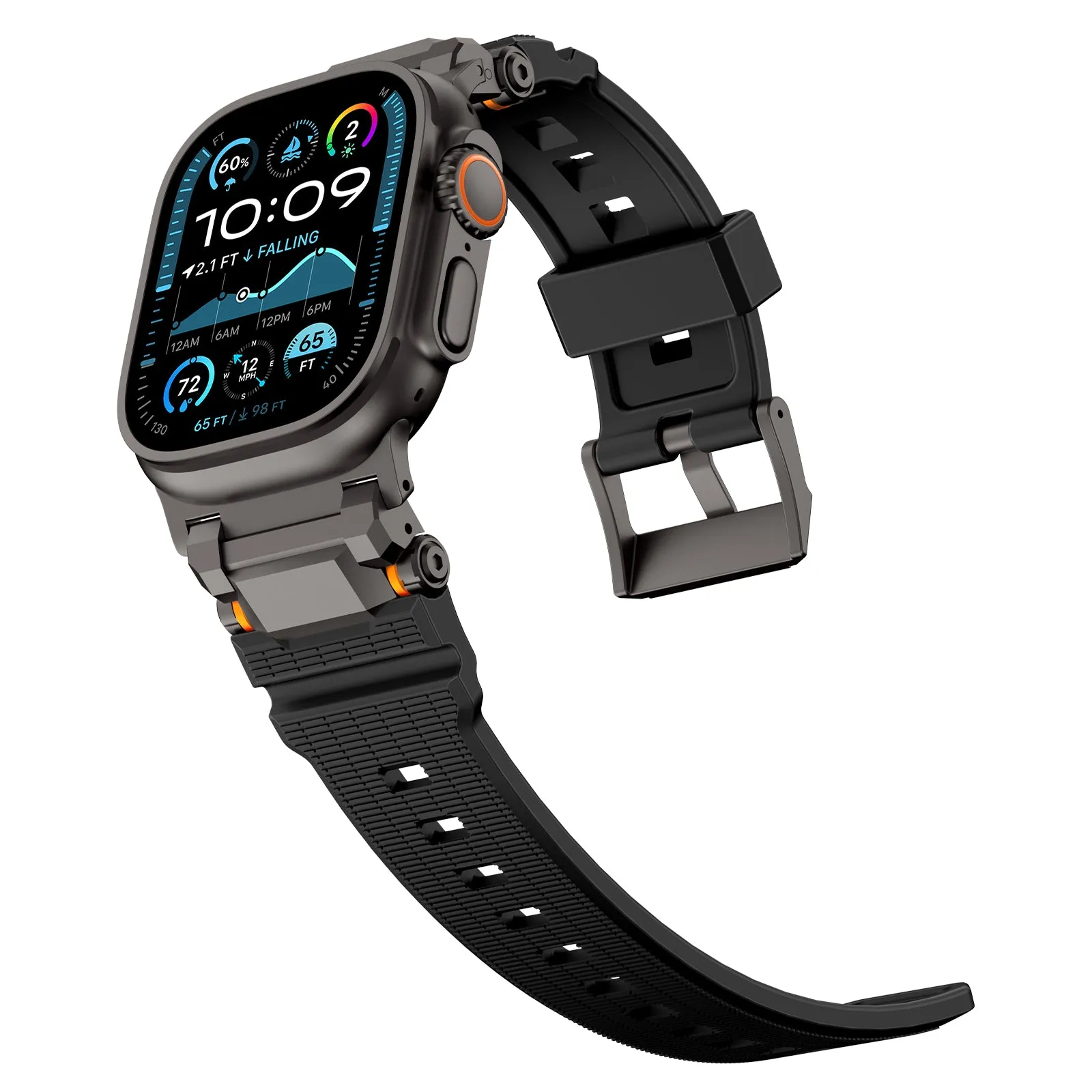 Final Few Apple Watch 'Adventurer' Silicone Strap (Black with Black)  Dont Miss Out!