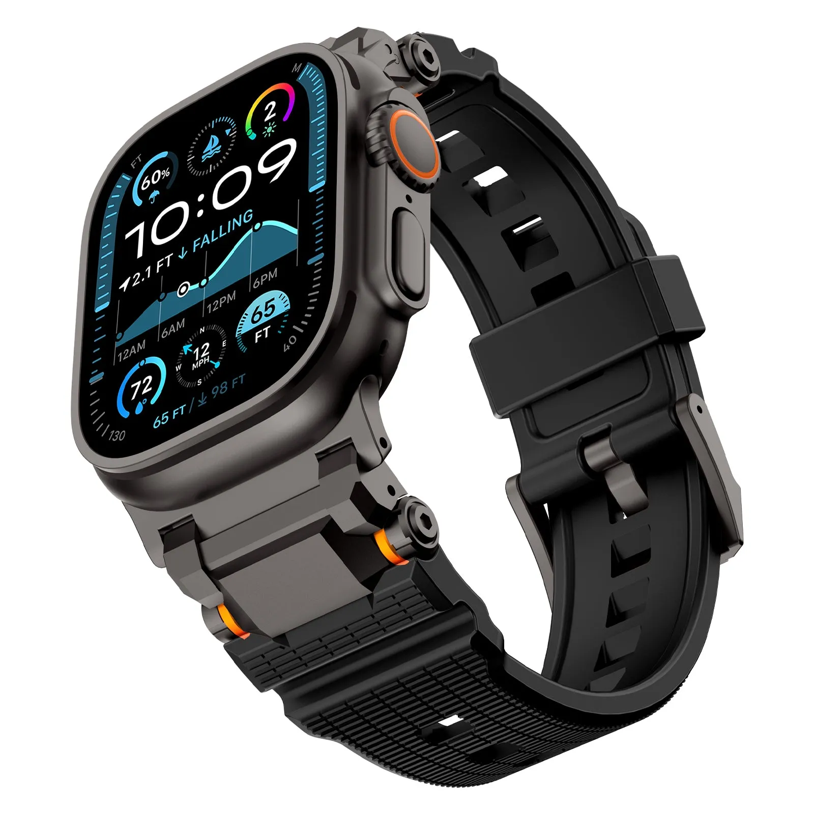 Final Few Apple Watch 'Adventurer' Silicone Strap (Black with Black)  Dont Miss Out!
