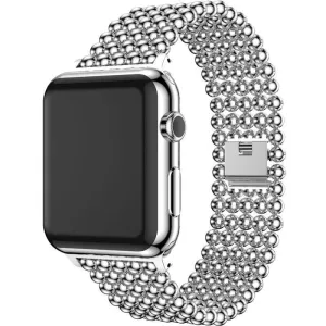 Final Few Apple Watch Beaded Steel Strap (Silver)  Going Fast!