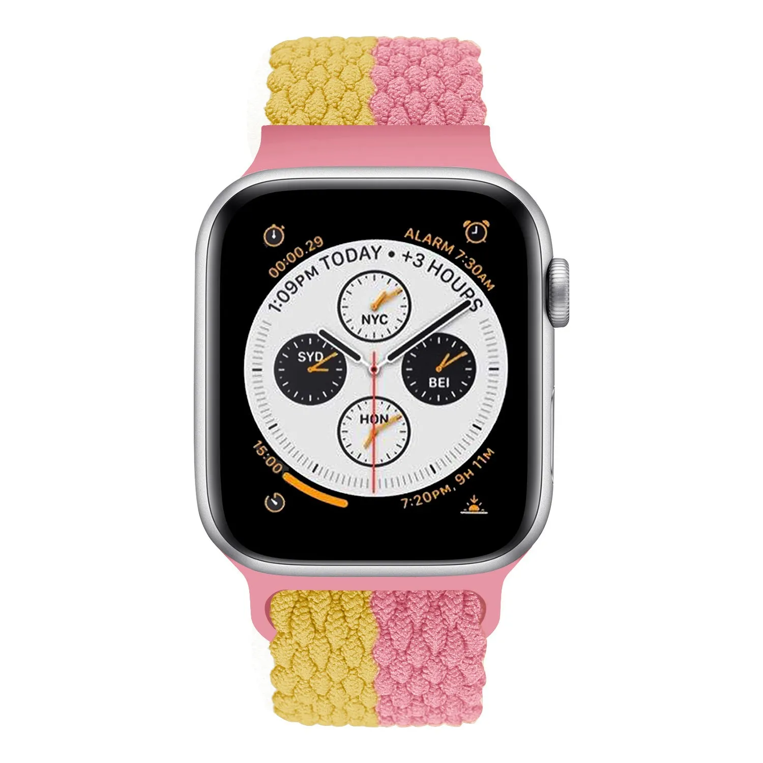 Final Few Apple Watch Braided Nylon Strap (Yellow/Pink)  Today Only!