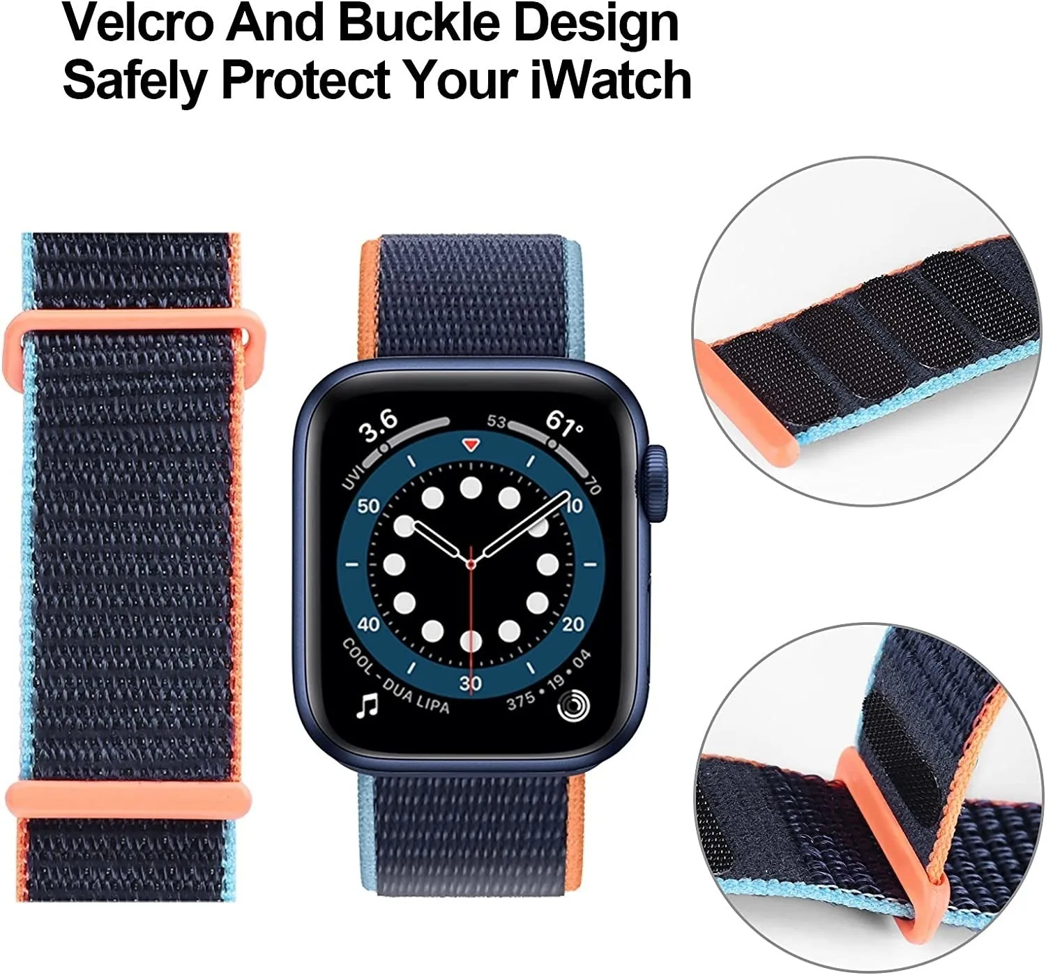 Final Few Apple Watch Nylon Loop Strap (Dark Blue)  Last Chance!