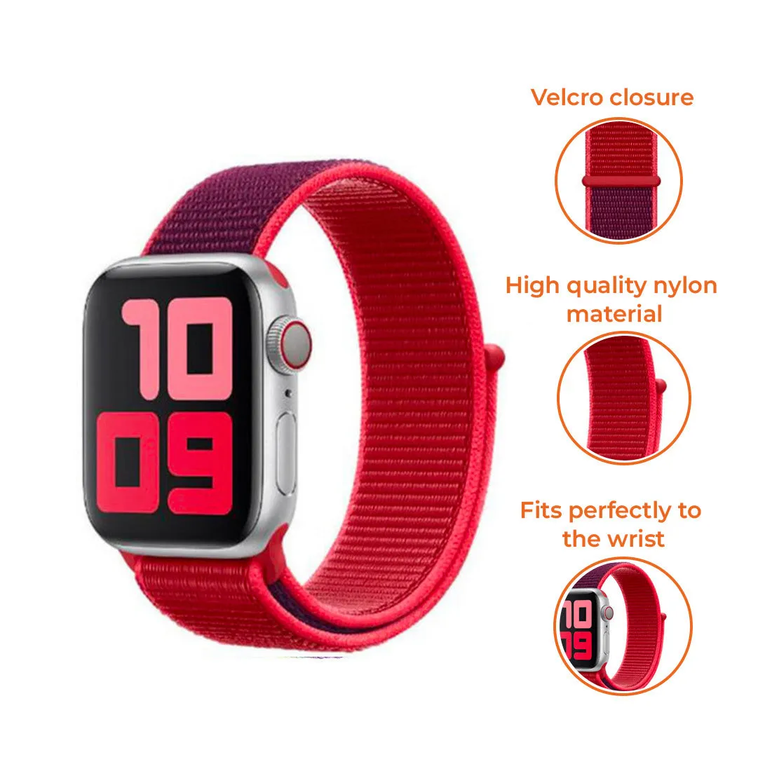 Final Few Apple Watch Nylon Strap (Purple/Red)  Almost Gone!