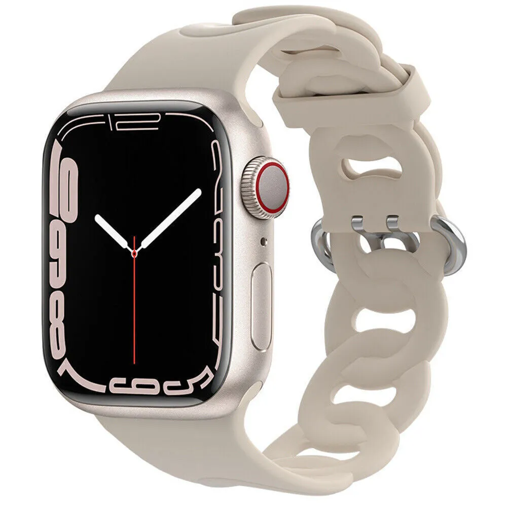 Final Few Apple Watch Silicone Chain Strap (Beige)  Dont Miss Out!
