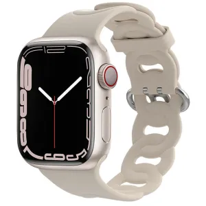 Final Few Apple Watch Silicone Chain Strap (Beige)  Dont Miss Out!