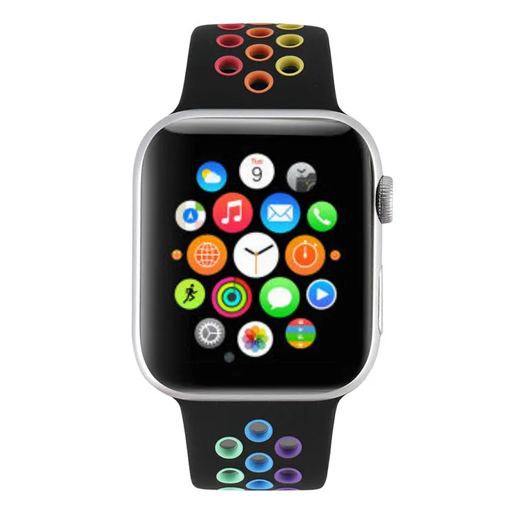 Final Few Apple Watch Sport Strap (Black/Rainbow)  Limited Stock!