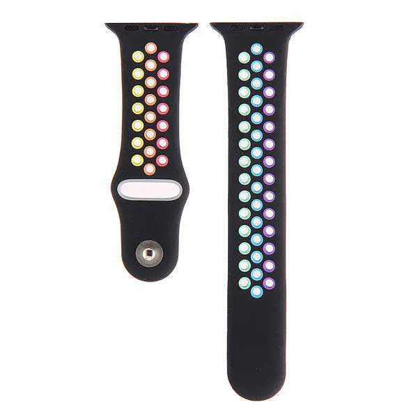 Final Few Apple Watch Sport Strap (Black/Rainbow)  Limited Stock!