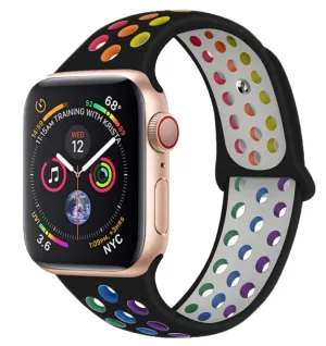 Final Few Apple Watch Sport Strap (Black/Rainbow)  Limited Stock!