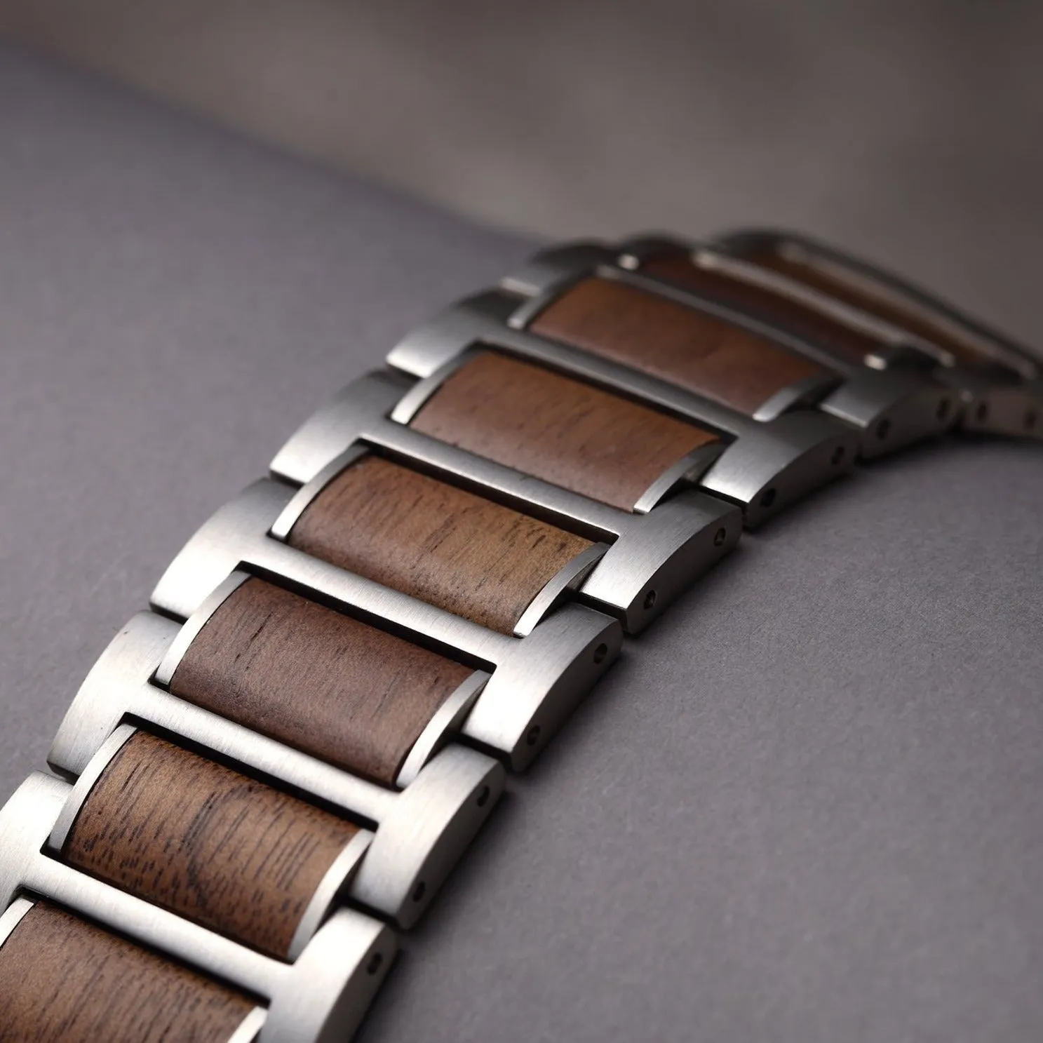 Final Few Apple Watch Steel/Wood Strap (Silver/Brown)  Going Fast!