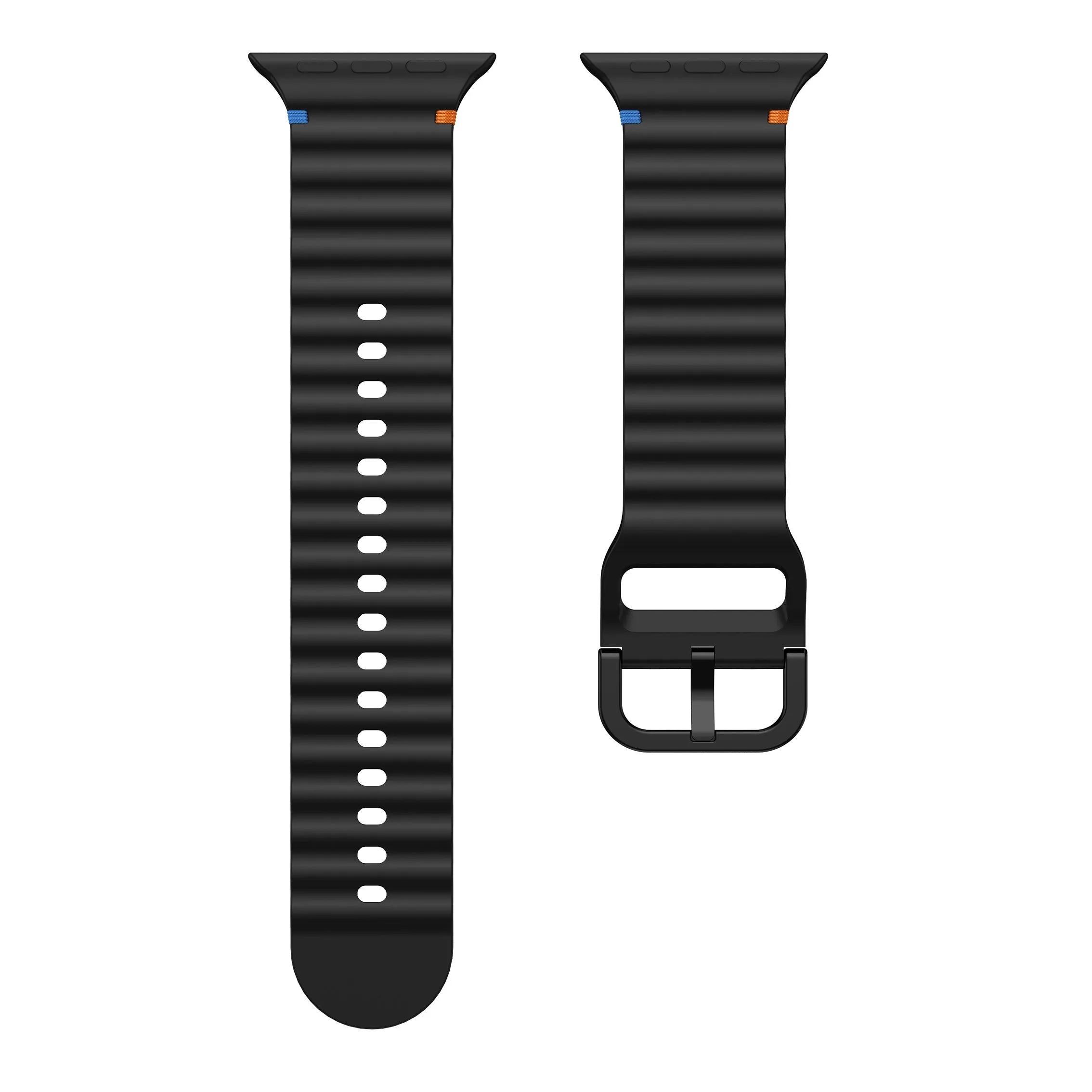 Final Few Apple Watch Wave Silicone Strap (Black)  Almost Sold Out!