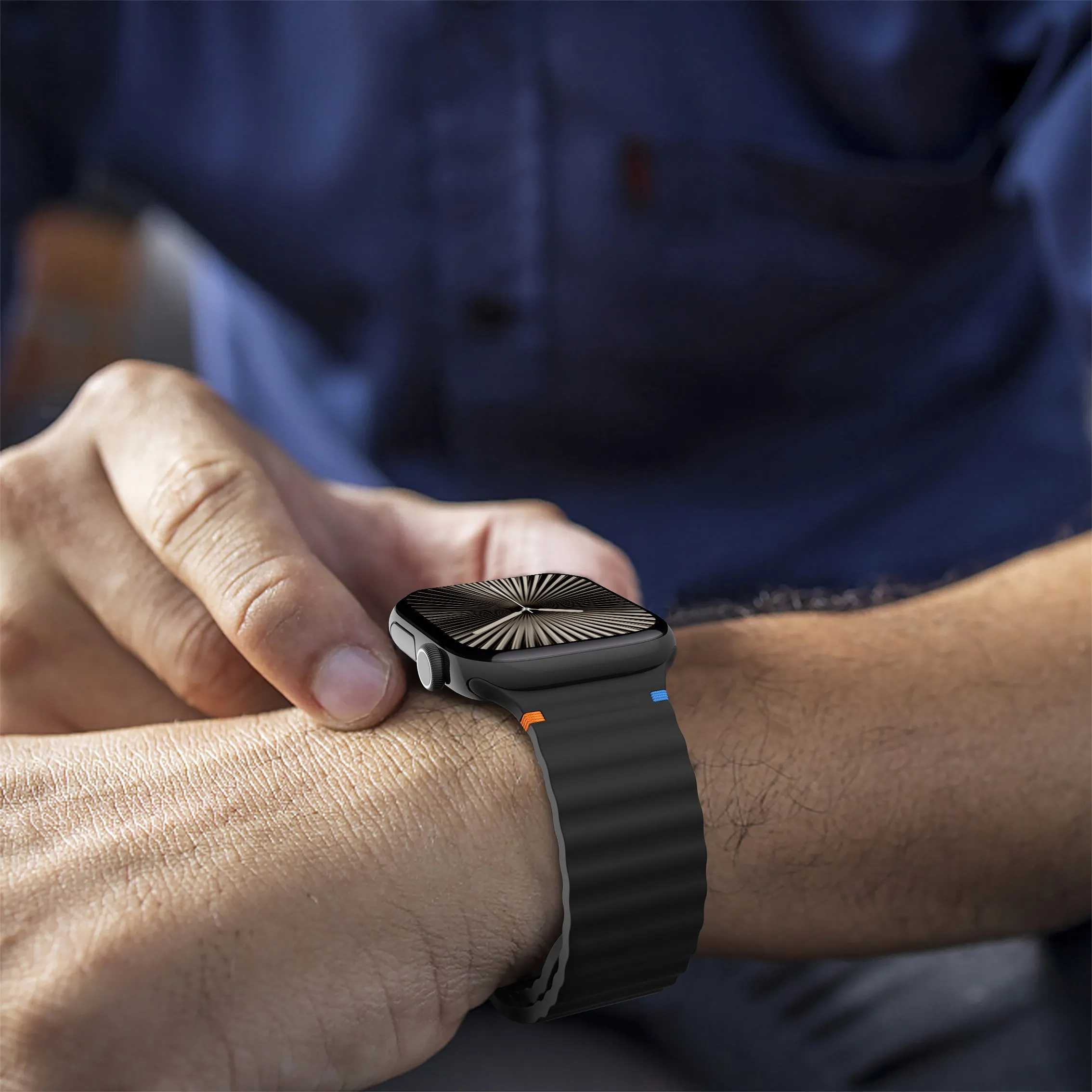 Final Few Apple Watch Wave Silicone Strap (Black)  Almost Sold Out!