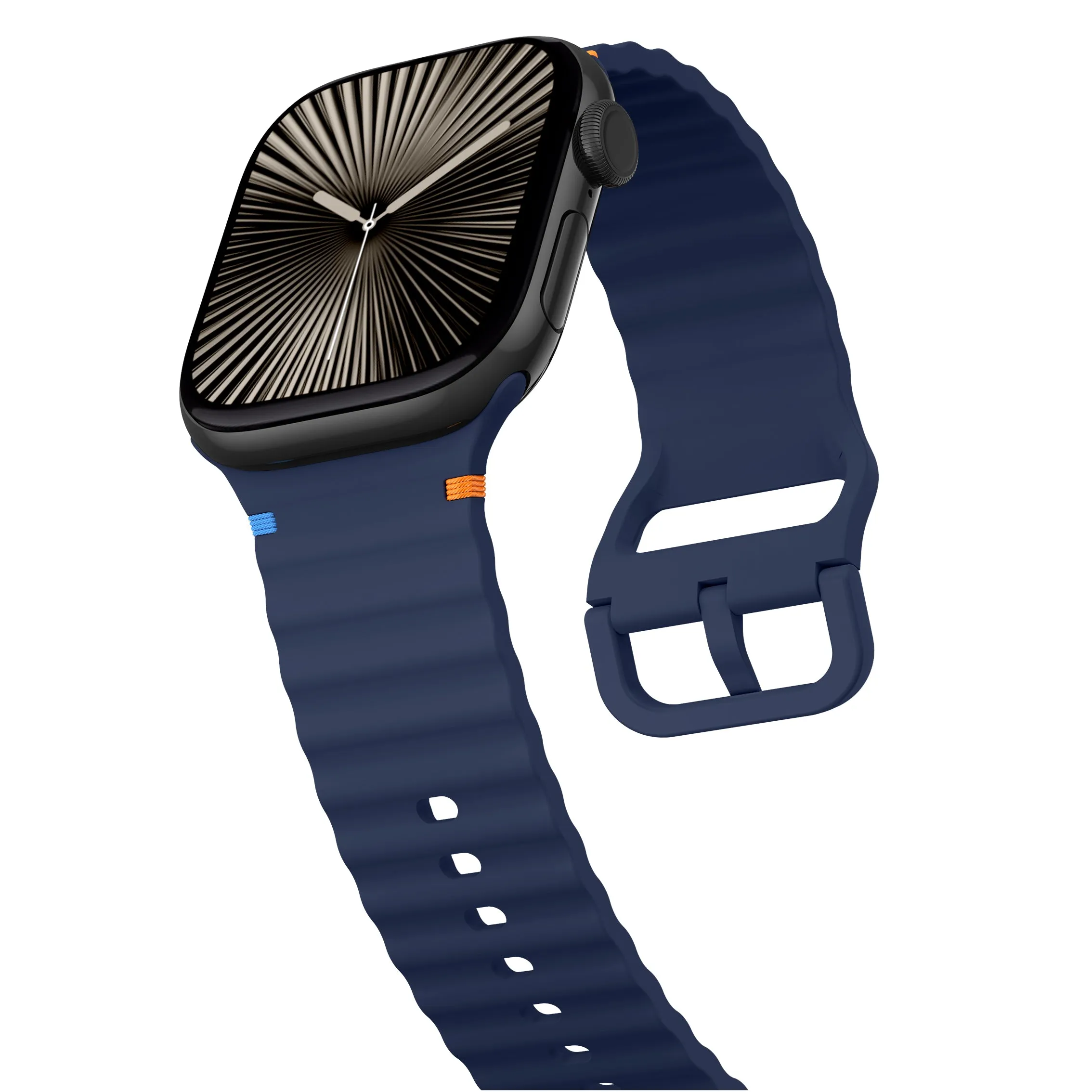 Final Few Apple Watch Wave Silicone Strap (Dark Blue)  Last Chance!