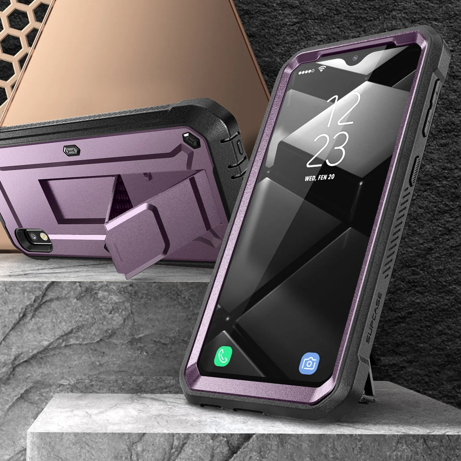Final Few Galaxy A10e Unicorn Beetle Pro Rugged Holster Case-Metallic Purple  Going Fast!
