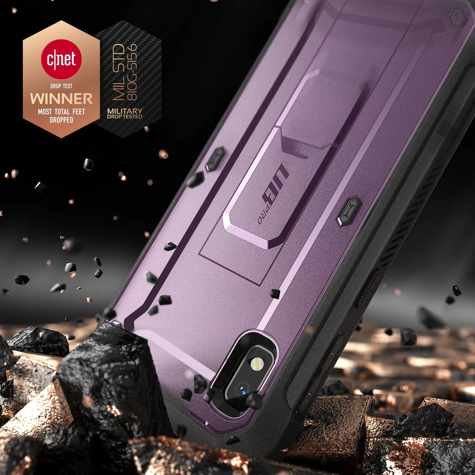 Final Few Galaxy A10e Unicorn Beetle Pro Rugged Holster Case-Metallic Purple  Going Fast!