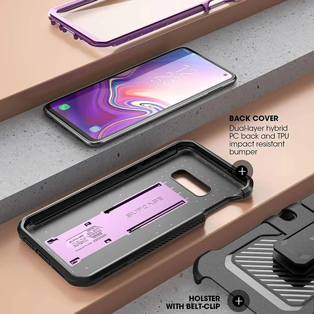 Final Few Galaxy S10e Unicorn Beetle Pro Full Body Rugged Holster Case-Metallic Purple  Last Few Pieces!