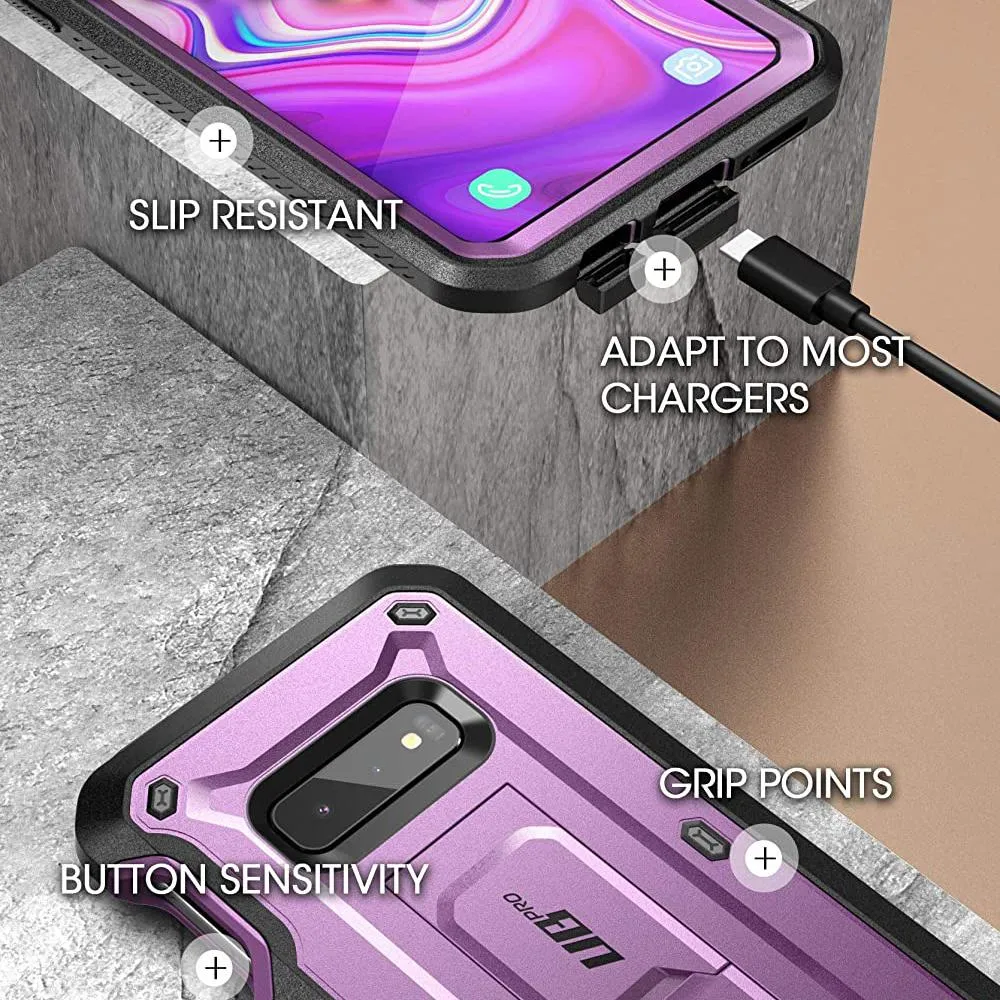Final Few Galaxy S10e Unicorn Beetle Pro Full Body Rugged Holster Case-Metallic Purple  Last Few Pieces!