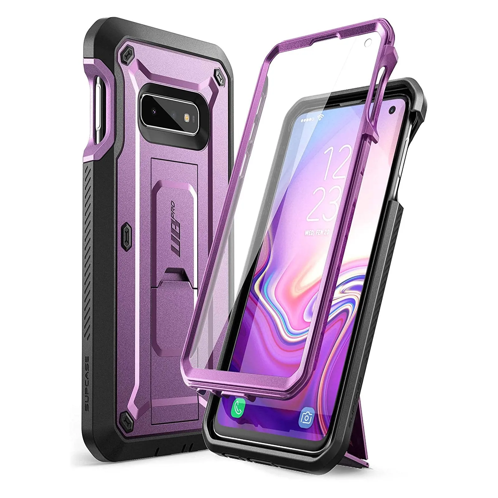 Final Few Galaxy S10e Unicorn Beetle Pro Full Body Rugged Holster Case-Metallic Purple  Last Few Pieces!
