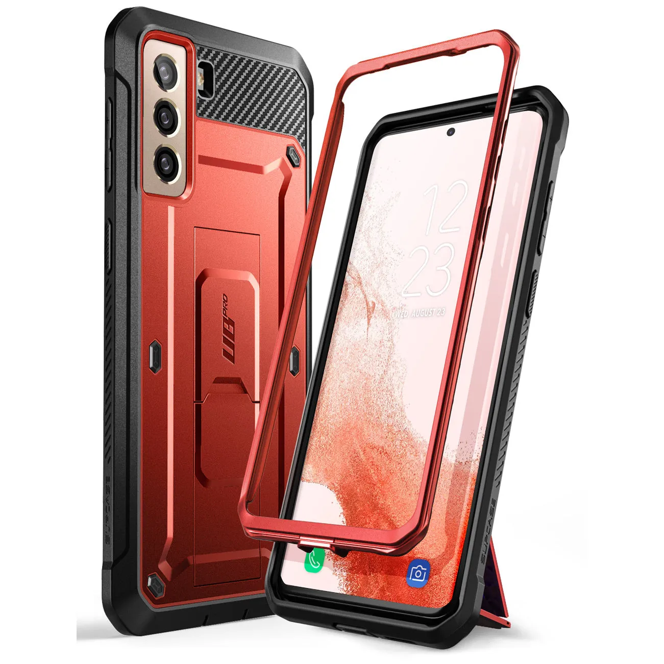 Final Few Galaxy S22 Unicorn Beetle PRO Rugged Case-Metallic Red  Dont Miss Out!