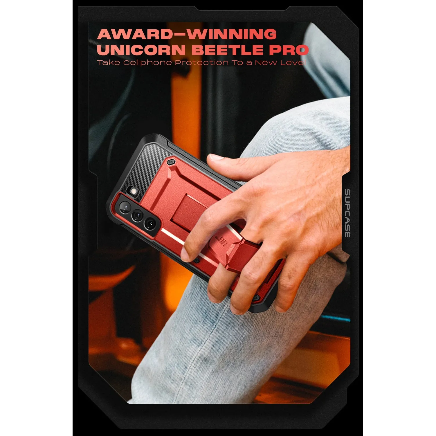 Final Few Galaxy S22 Unicorn Beetle PRO Rugged Case-Metallic Red  Dont Miss Out!