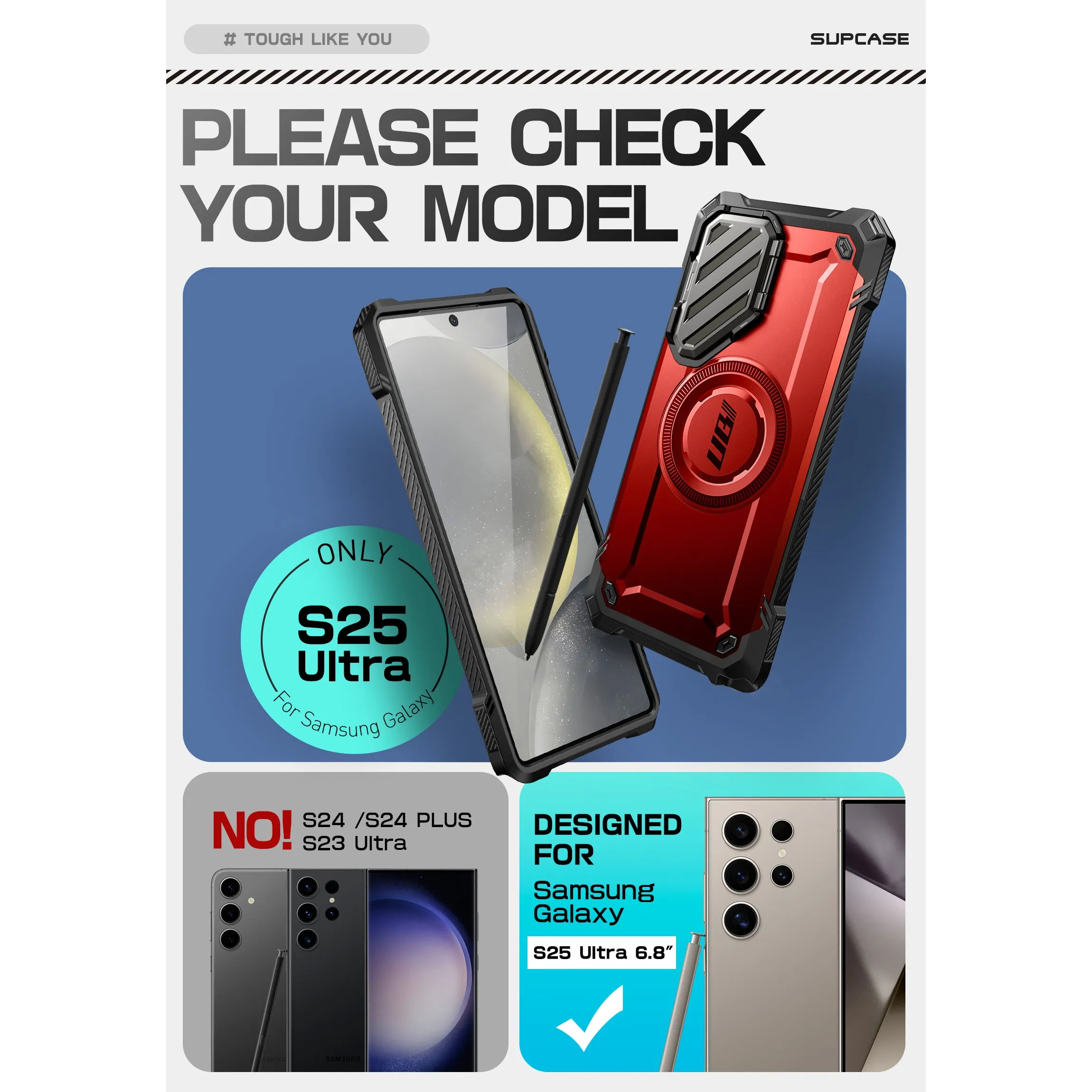 Final Few Galaxy S25 Ultra Unicorn Beetle MAG XT Bumper Case -Metallic Red  Limited Stock!