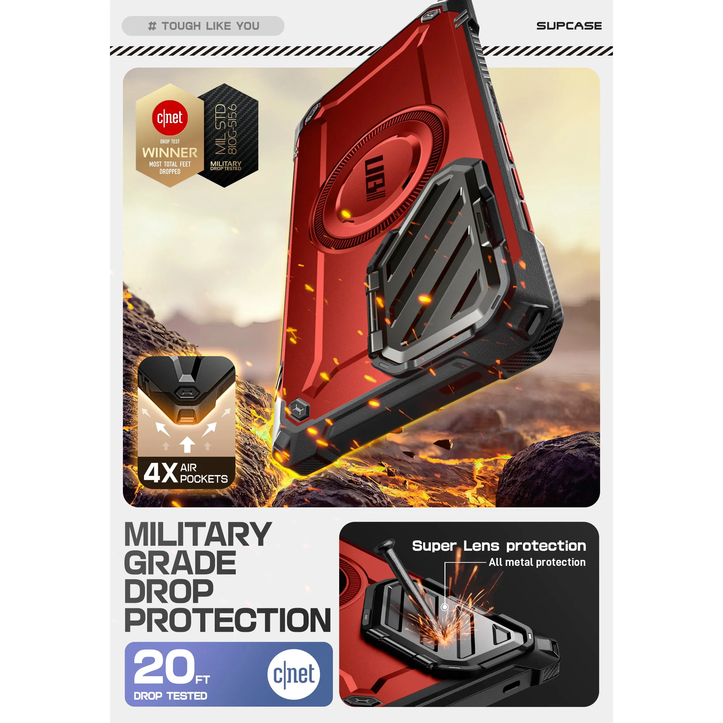Final Few Galaxy S25 Ultra Unicorn Beetle MAG XT Bumper Case -Metallic Red  Limited Stock!