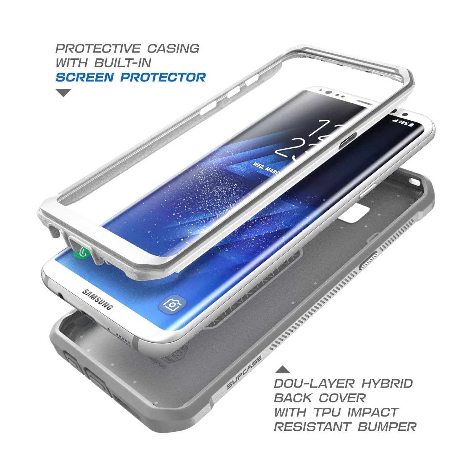 Final Few Galaxy S8 Plus Unicorn Beetle Pro Full Body Holster Case with Screen Protector-White  Limited Release!
