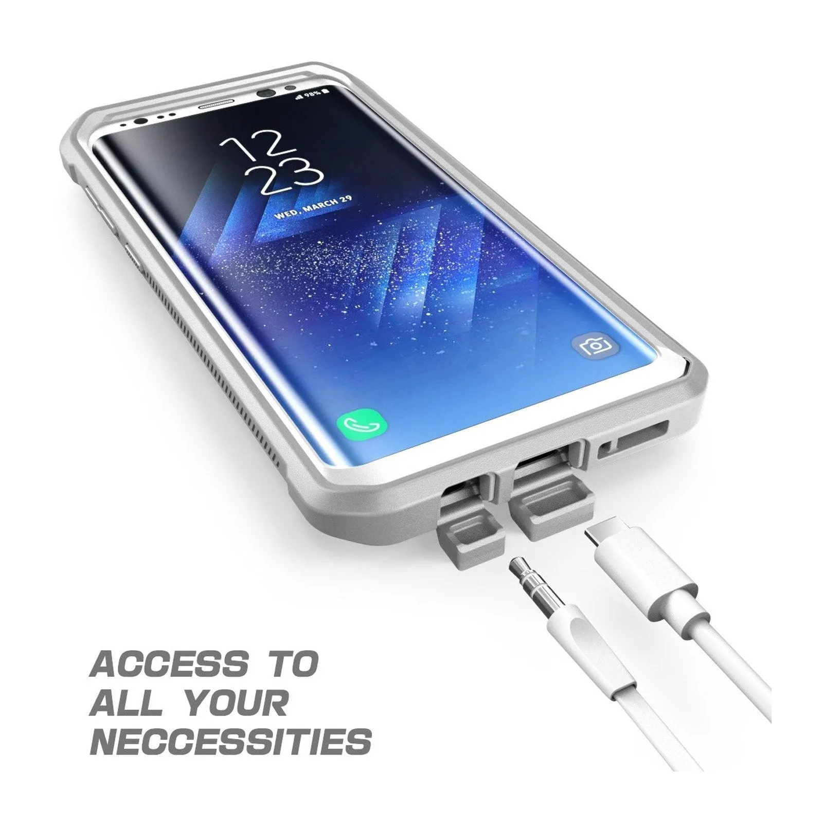 Final Few Galaxy S8 Plus Unicorn Beetle Pro Full Body Holster Case with Screen Protector-White  Limited Release!