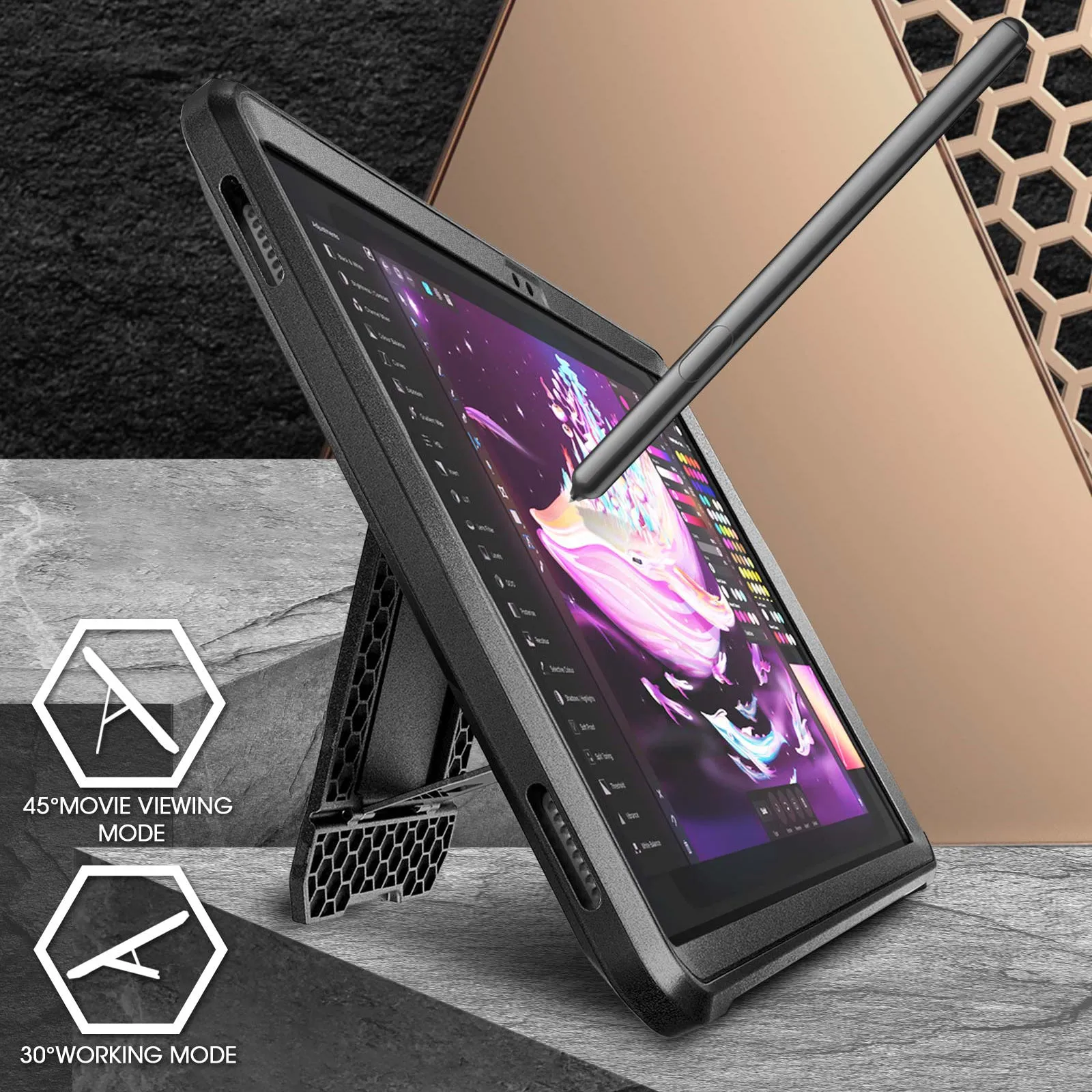 Final Few Galaxy Tab A7 10.4 inch (2020) Unicorn Beetle Pro Full-Body Case-Black  Limited Availability!
