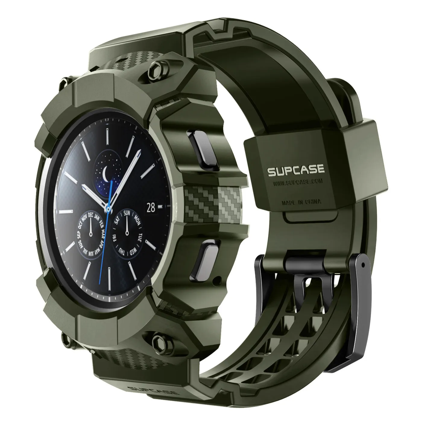 Final Few Galaxy Watch4 46mm Unicorn Beetle PRO Wristband Case-Dark Green  Ends Soon!
