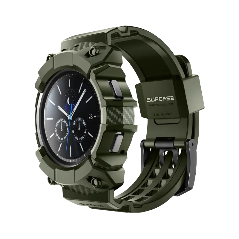Final Few Galaxy Watch4 46mm Unicorn Beetle PRO Wristband Case-Dark Green  Ends Soon!